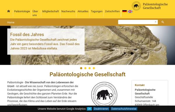 Vorschau von www.palges.de, Paläontologische Gesellschaft