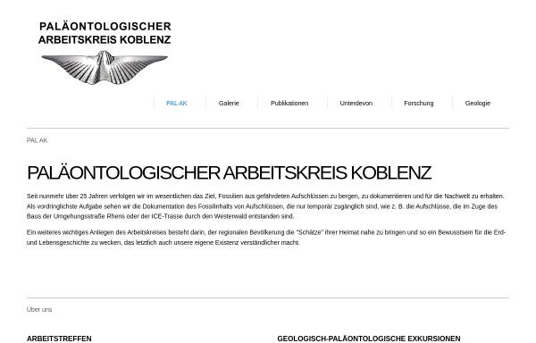 Vorschau von www.unterdevon.de, Paläontologischer Arbeitskreis, Koblenz, Mittelrhein