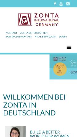Vorschau der mobilen Webseite zonta-union.de, Union deutscher Zonta-Clubs