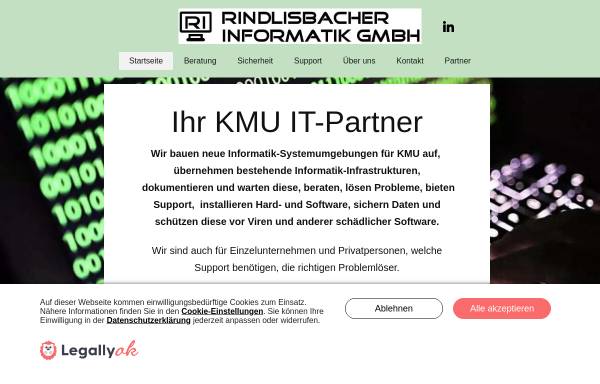 Vorschau von www.rindlisbacher-informatik.ch, Rindlisbacher Informatik