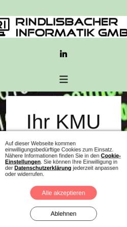 Vorschau der mobilen Webseite www.rindlisbacher-informatik.ch, Rindlisbacher Informatik