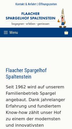 Vorschau der mobilen Webseite www.spargel.ch, Spargelhof Spaltenstein
