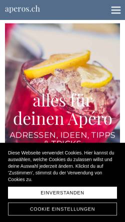 Vorschau der mobilen Webseite www.aperos.ch, Karin Kropf Kürzi - Apéro Catering