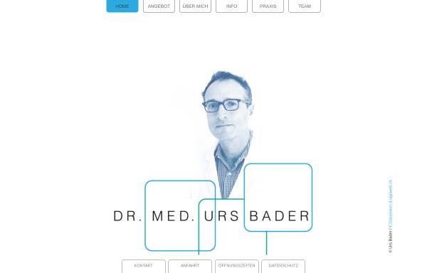 Vorschau von www.urs-bader.ch, Dermatologische Praxis Dr. Bader