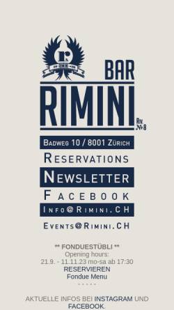 Vorschau der mobilen Webseite www.rimini.ch, Rimini