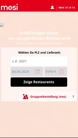 Vorschau der mobilen Webseite www.mosis.ch, Mosis Gourmet Express