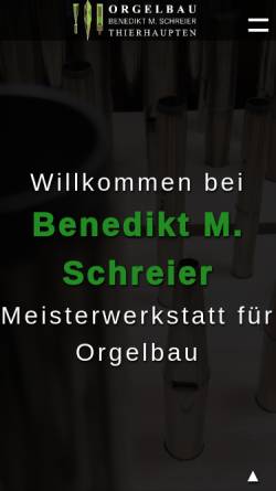 Vorschau der mobilen Webseite www.orgelbauschreier.de, Schreier Orgelbau