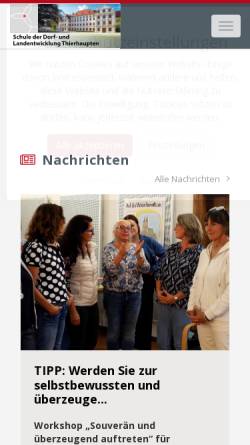 Vorschau der mobilen Webseite www.sdl-thierhaupten.de, Schule der Dorf- und Landentwicklung