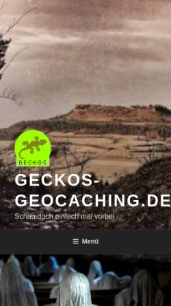 Vorschau der mobilen Webseite www.geckos-geocaching.de, Geckos