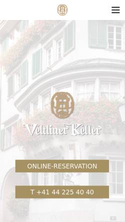 Vorschau der mobilen Webseite www.veltlinerkeller.ch, Restaurant Veltlinerkeller