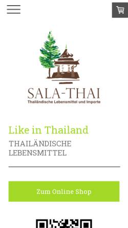 Vorschau der mobilen Webseite www.sala-thai.ch, Sala-Thai Restaurant.