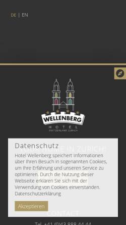 Vorschau der mobilen Webseite www.hotel-wellenberg.ch, Hotel Wellenberg