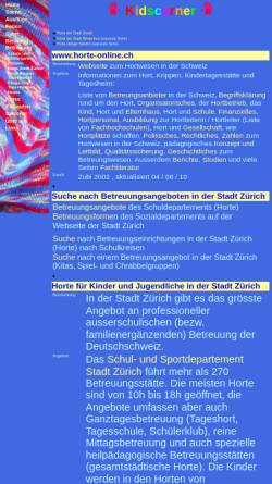 Vorschau der mobilen Webseite www.kidscorner.ch, Liste mit Familienergänzende Kinderbetreuung in Zürich und Winterthur