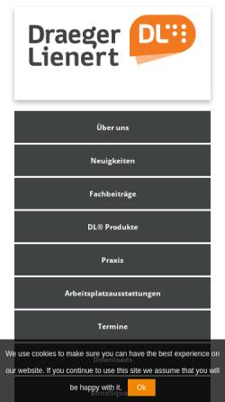 Vorschau der mobilen Webseite www.dlinfo.de, Draeger Lienert GmbH & Co. KG