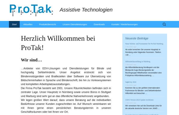 Vorschau von www.protak.net, ProTak GmbH - Assistive Technologien