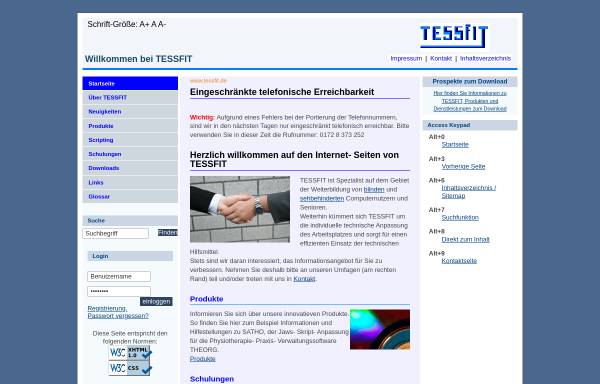 Vorschau von www.tessfit.de, Tessfit, Thorsten Trumpf