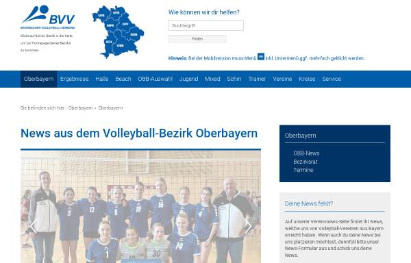 Vorschau von obb.volleyball.bayern, Volleyball Bezirk Oberbayern