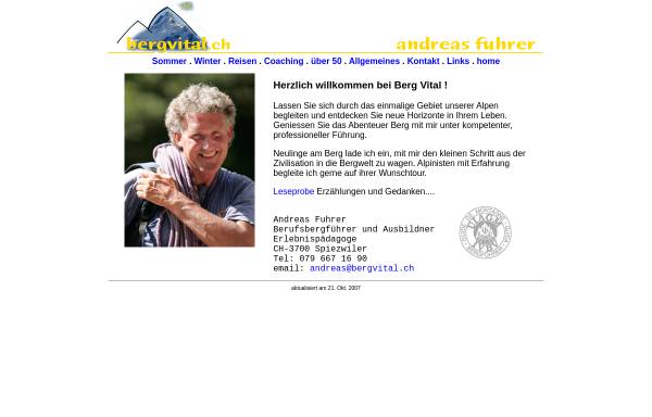 Vorschau von www.bergvital.ch, Fuhrer, Andreas