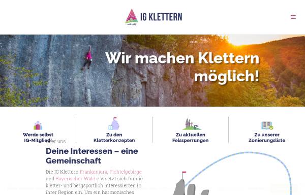 Vorschau von ig-klettern.com, IG Klettern Frankenjura & Fichtelgebirge e.V.