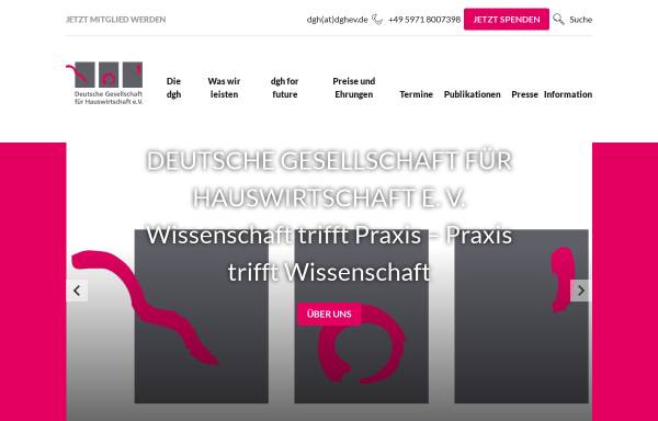 Vorschau von www.dghev.de, Deutsche Gesellschaft für Hauswirtschaft e. V. (DGH)
