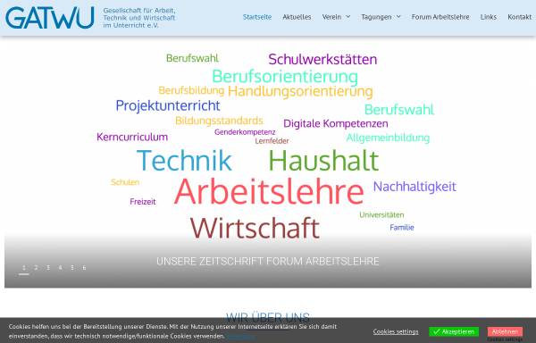 Vorschau von www.gatwu.de, Gesellschaft für Arbeit, Technik und Wirtschaft im Unterricht e.V. (GATWU)