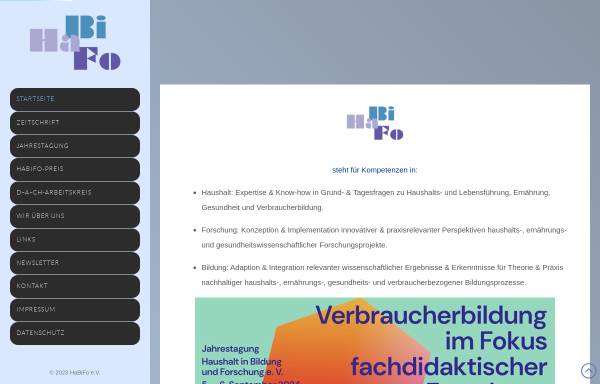 Vorschau von www.habifo.de, Haushalt in Bildung und Forschung e. V. (HaBiFo)