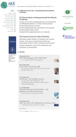 Vorschau der mobilen Webseite www.ake-nutrition.at, Österreichische Arbeitsgemeinschaft für klinische Ernährung (AKE)