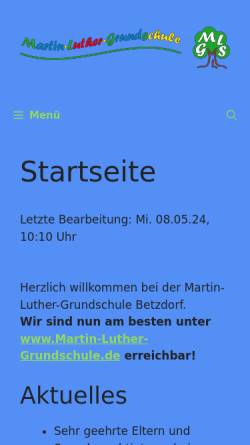 Vorschau der mobilen Webseite gsbetzdorf1.de, Martin-Luther-Grundschule