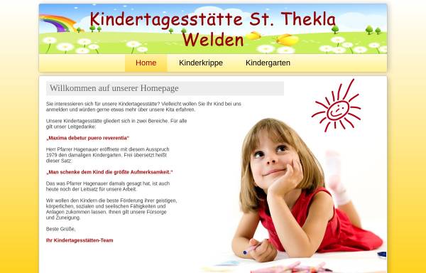 Vorschau von www.kindergarten-welden.de, Kindergarten St. Thekla