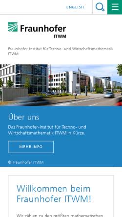 Vorschau der mobilen Webseite www.itwm.fraunhofer.de, Fraunhofer-Institut