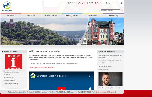 Vorschau von www.lahnstein.de, Stadtverwaltung Lahnstein