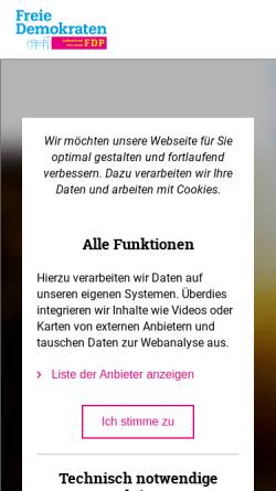Vorschau der mobilen Webseite www.fdp-trier.de, FDP Trier-Stadt
