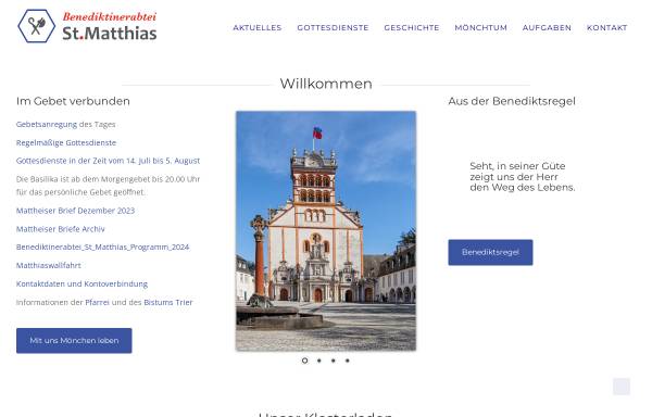 Vorschau von www.abteistmatthias.de, Benediktinerabtei St. Matthias