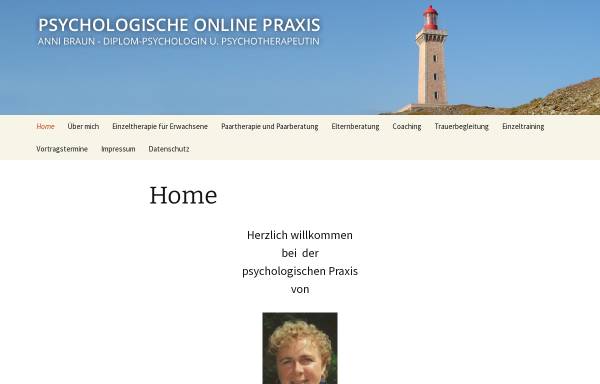 Vorschau von www.anni-braun.de, Diplom-Psychologin und Psychotherapeutin Anni Braun