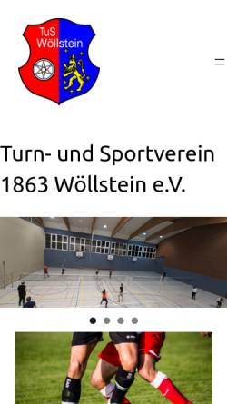 Vorschau der mobilen Webseite www.tus-woellstein.de, Turn- und Sportverein 1863 Wöllstein e. V.