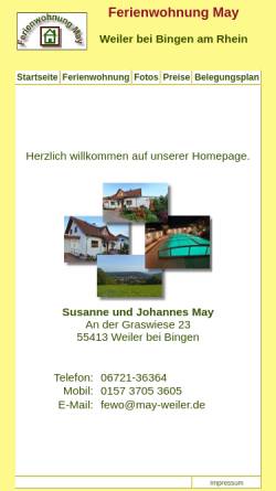 Vorschau der mobilen Webseite www.may-weiler.de, Ferienwohnung May