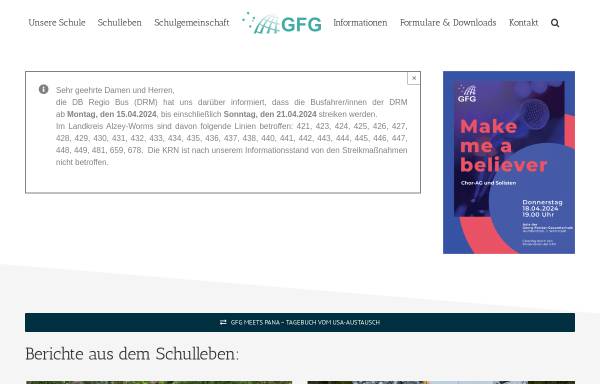 Vorschau von gfg-woerrstadt.de, Georg-Forster-Gesamtschule Wörrstadt