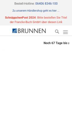 Vorschau der mobilen Webseite www.brunnen-verlag.de, Brunnen Verlag GmbH