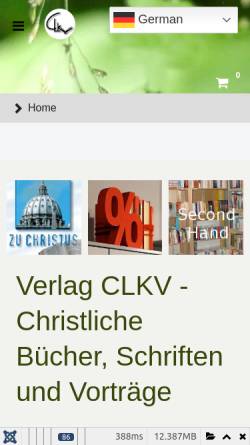 Vorschau der mobilen Webseite clkv.ch, Christliche Literatur- und Kassettenvermittlung