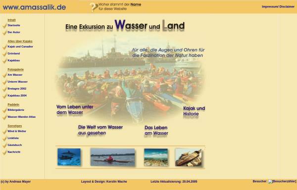 Vorschau von www.amassalik.de, Leben am Meer, Kajakfahren, Tauchen
