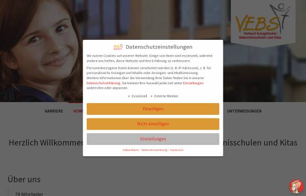 Vorschau von www.vebs-online.com, Verband evangelischer Bekenntnisschulen