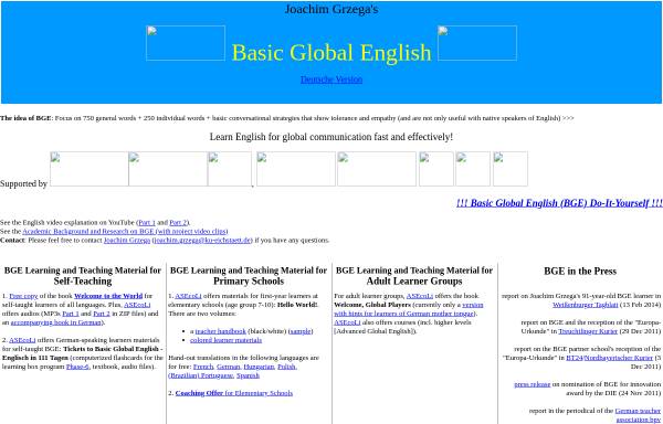 Vorschau von www.basicglobalenglish.com, Basic Global English