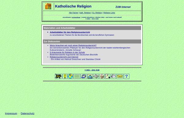 Vorschau von www.zum.de, Katholische Religionslehre an Beruflichen Schulen