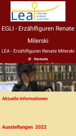 Vorschau der mobilen Webseite milerski-eglifiguren.de, Workshops zur Herstellung von Biblischen Erzählfiguren