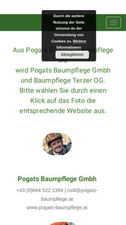 Vorschau der mobilen Webseite www.greentreeteam.at, Pogatz & Terzer Baumpflege OEG