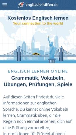 Vorschau der mobilen Webseite www.englisch-hilfen.de, Englisch-Hilfen