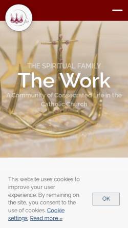 Vorschau der mobilen Webseite www.thework-fso.org, Geistliche Familie 'Das Werk'