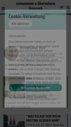Vorschau der mobilen Webseite www.gemeinschaftundbefreiung.at, Gemeinschaft und Befreiung Österreich - Comunione e Liberazione Austria