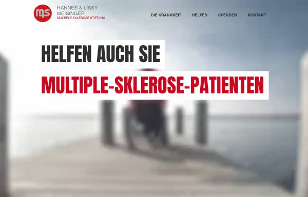 Vorschau von www.ms-stiftung.de, Hannes & Lissy Meisinger Multiple Sklerose Stiftung Aichach