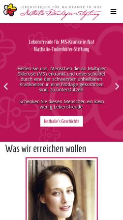 Vorschau der mobilen Webseite www.nathalie-todenhoefer-stiftung.de, Nathalie Todenhöfer Stiftung
